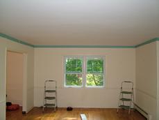 Prior to the installation of a Coffered Ceiling - Long Valley, NJ