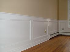 Recessed Panel Wainscot New Jersey NJ and 3 Layer Crown Molding