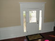 Jersey Custom Door Surround with Shadow Box Wainscot